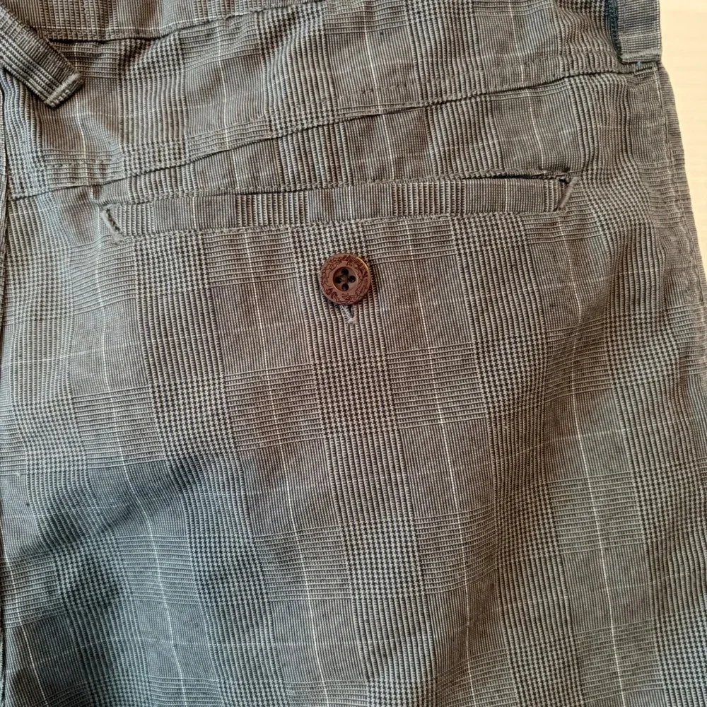 Hurley‎ Mens Plaid Chino Shorts Brown Gray Glen Check Size 31 Skater Surf Casual
